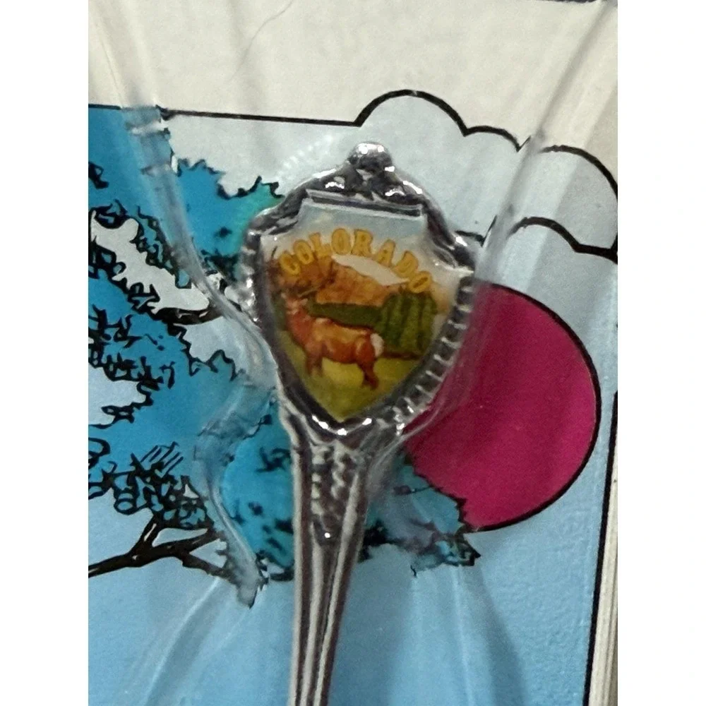 Colorado Souvenir Collector‎ Spoon Enamel Shield Elk Scene New In Package